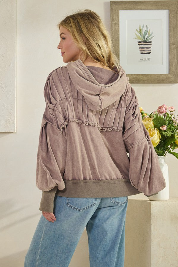 Oli & Hali Washed Kangaroo Pocket Pullover