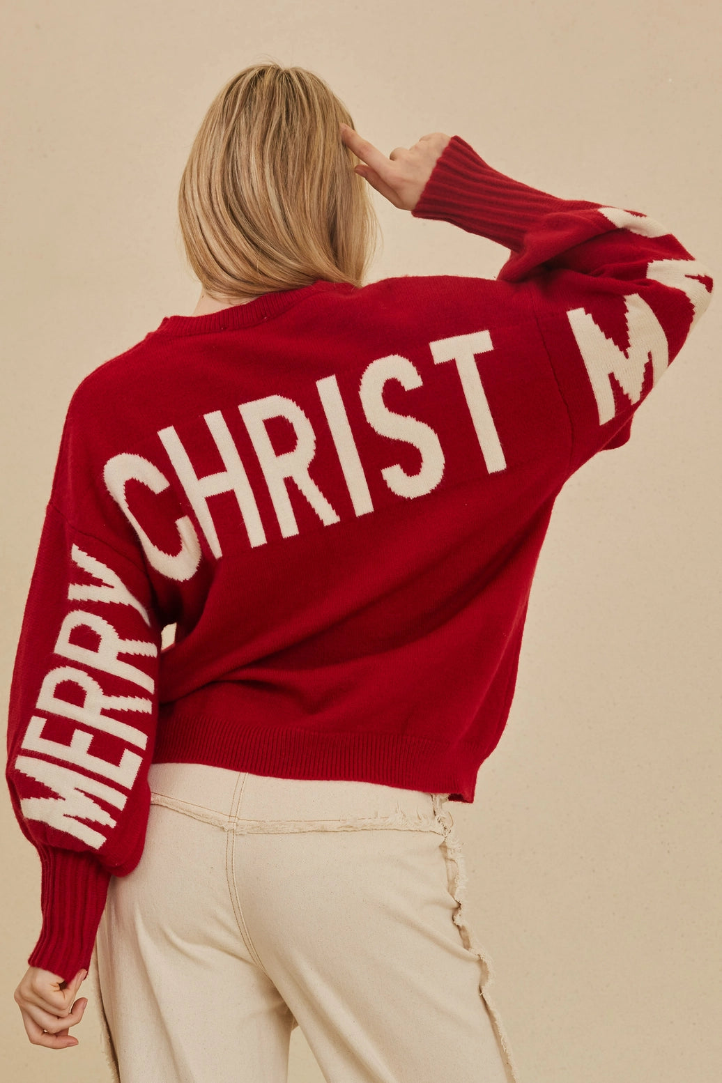 Mello Christmas Sweater With Lettering