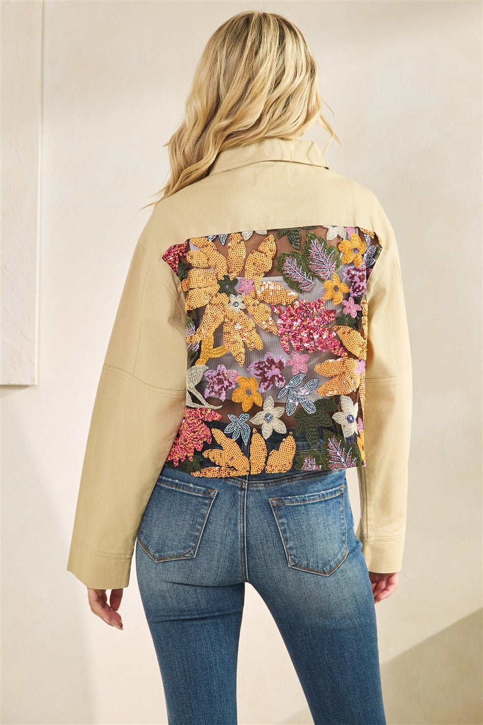 Veveret Canvas Sequin Jacket