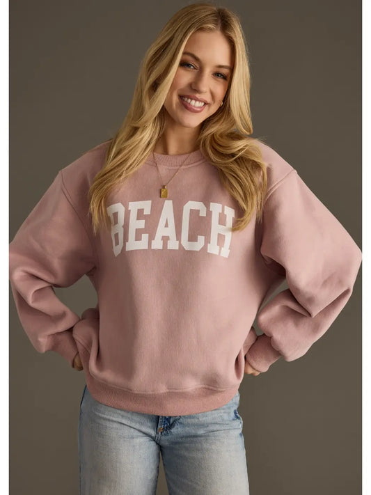 Panache Apparel Co. Pink Beach Sweatshirt