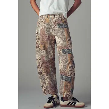 Urban Daizy Boho Patchwork Wide Leg Pants