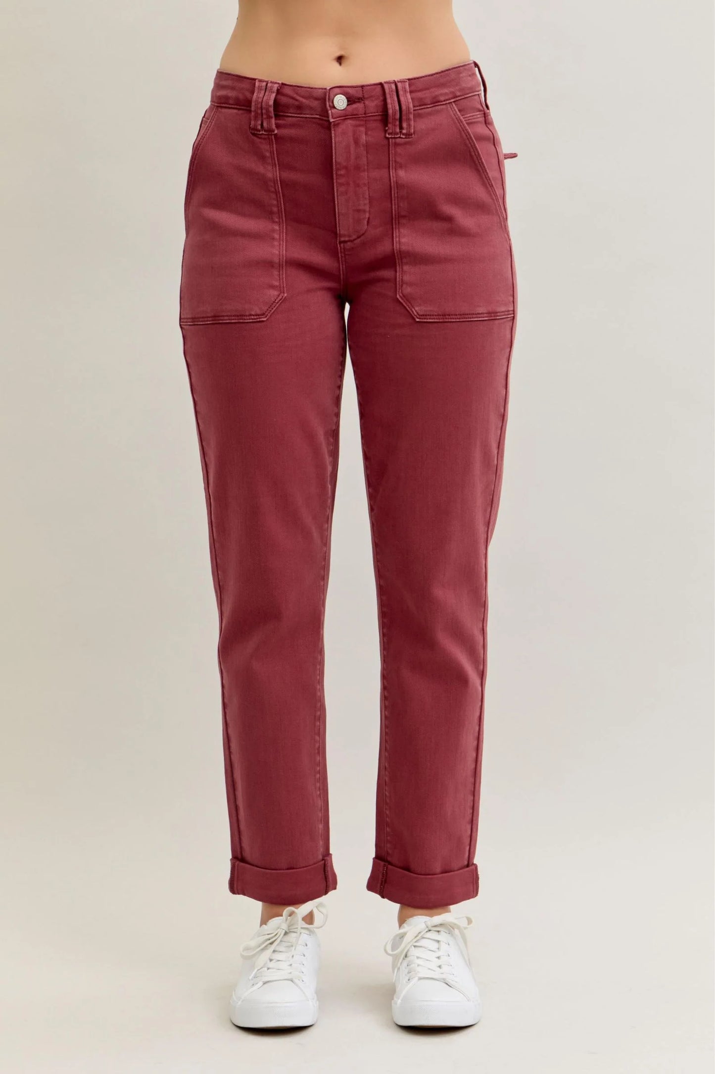 Judy Blue HW Aurora Weekender Garment Dyed Cuffed Jogger