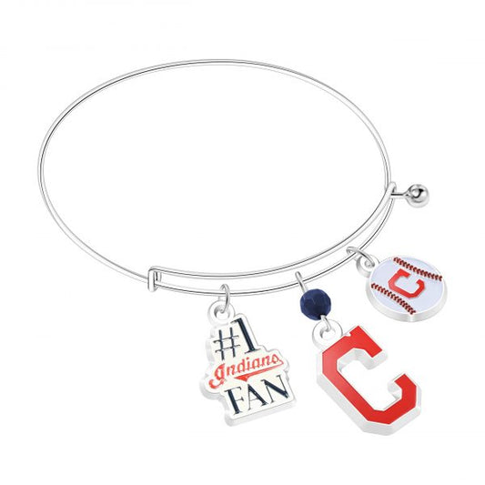 MLB Cleveland 3 Charm Bracelet