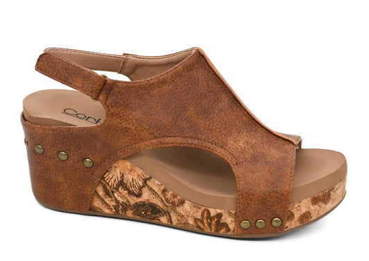 Corkys Carley Cognac Tumbled Wedge