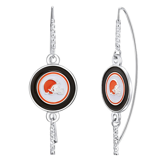 Fancy Fish Hook Earrings w/ Round Logo – Cleveland Browns