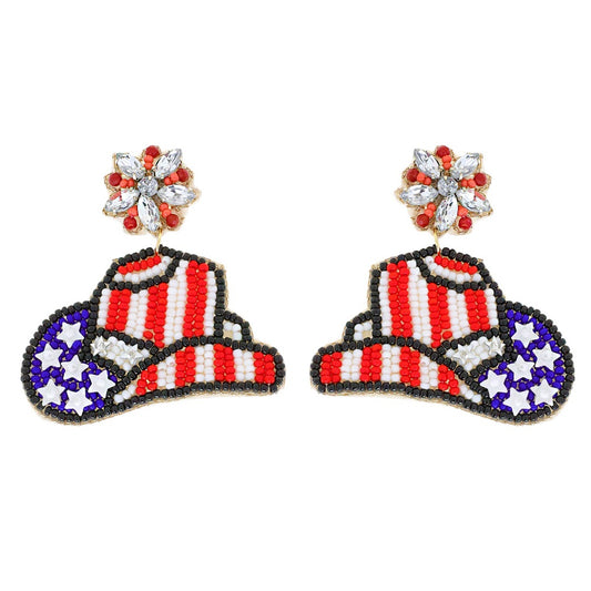 Sophia USA Cowboy Hat Earrings