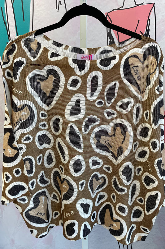 Yolly Love Animal Print Top
