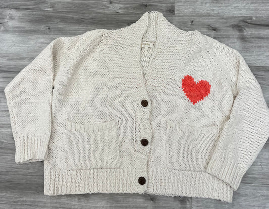 Mello Collar Heart V-Neck Pocket Knit Cardigan