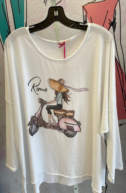 Yolly Hi-Low Long Sleeve Rome Tee