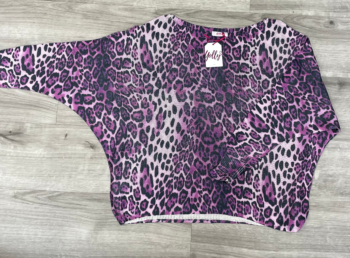 Yolly Purple Animal Print Top