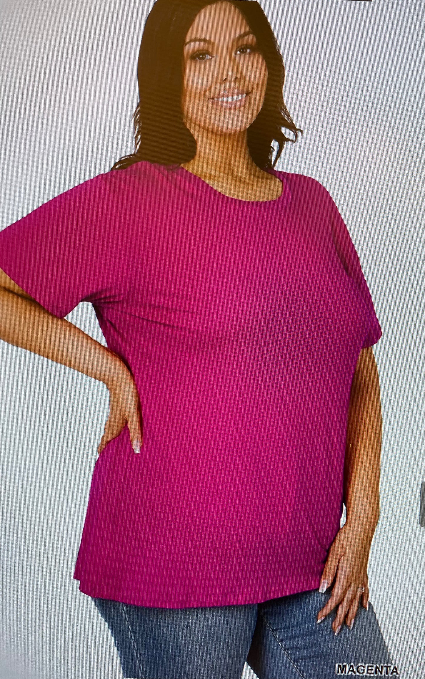 Zenana Plus Boyfriend  Cotton Round Neck Tee
