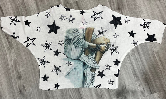 Yolly Short Sleeve Stars Top