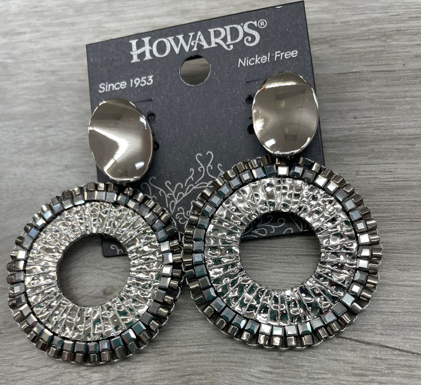 Howard's Round Rhinestone Earrings