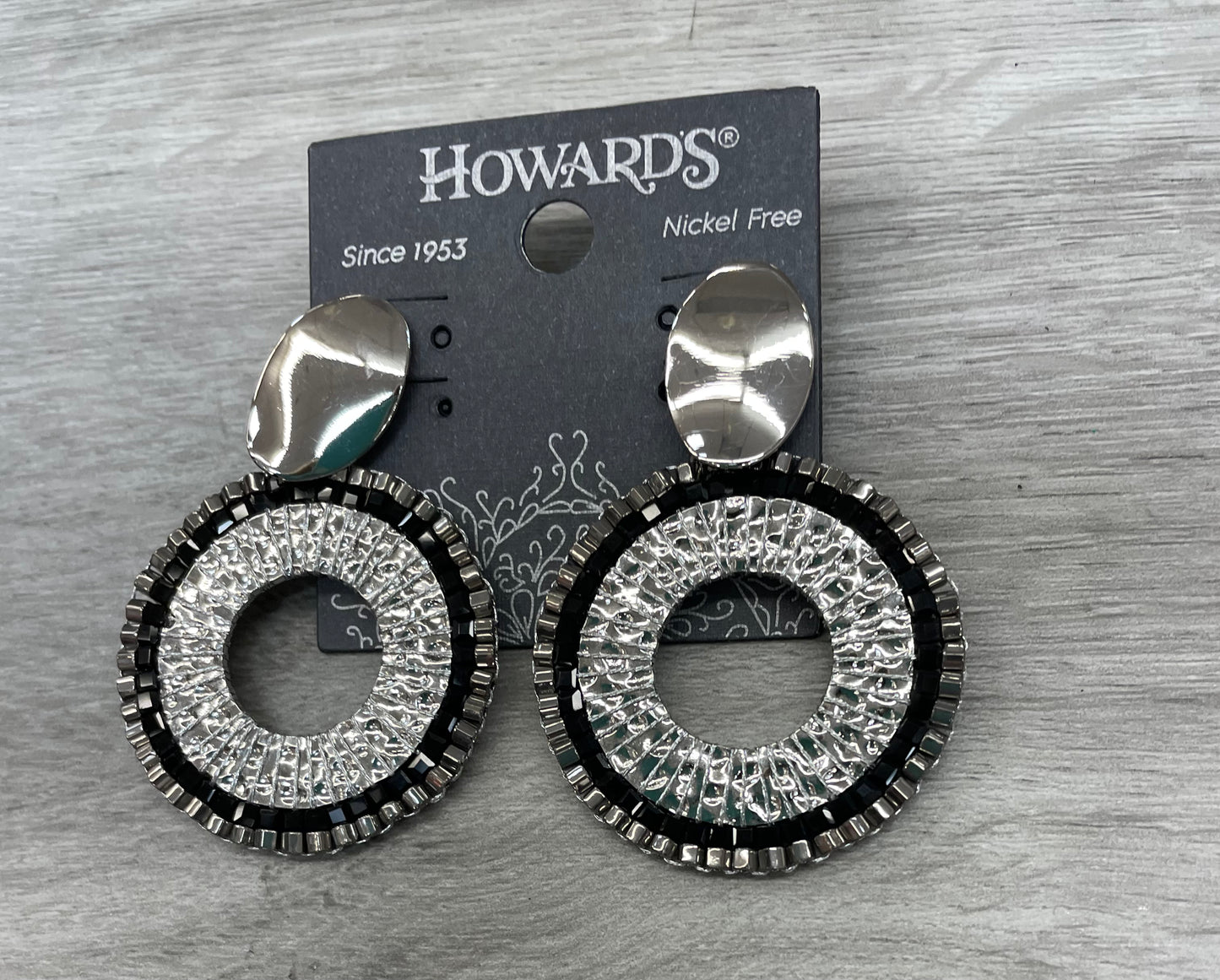 Howard's Round Rhinestone Earrings