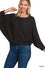 Zenana Ribbed Batwing Sweater (Plus Size)