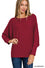 Zenana Ribbed Batwing Sweater (Plus Size)