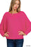 Zenana Ribbed Batwing Sweater (Plus Size)