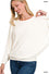 Zenana Ribbed Batwing Sweater (Plus Size)