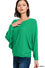 Zenana Ribbed Batwing Sweater (Plus Size)