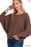 Zenana Ribbed Batwing Sweater (Plus Size)