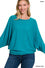 Zenana Ribbed Batwing Sweater (Plus Size)