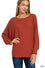 Zenana Ribbed Batwing Sweater (Plus Size)