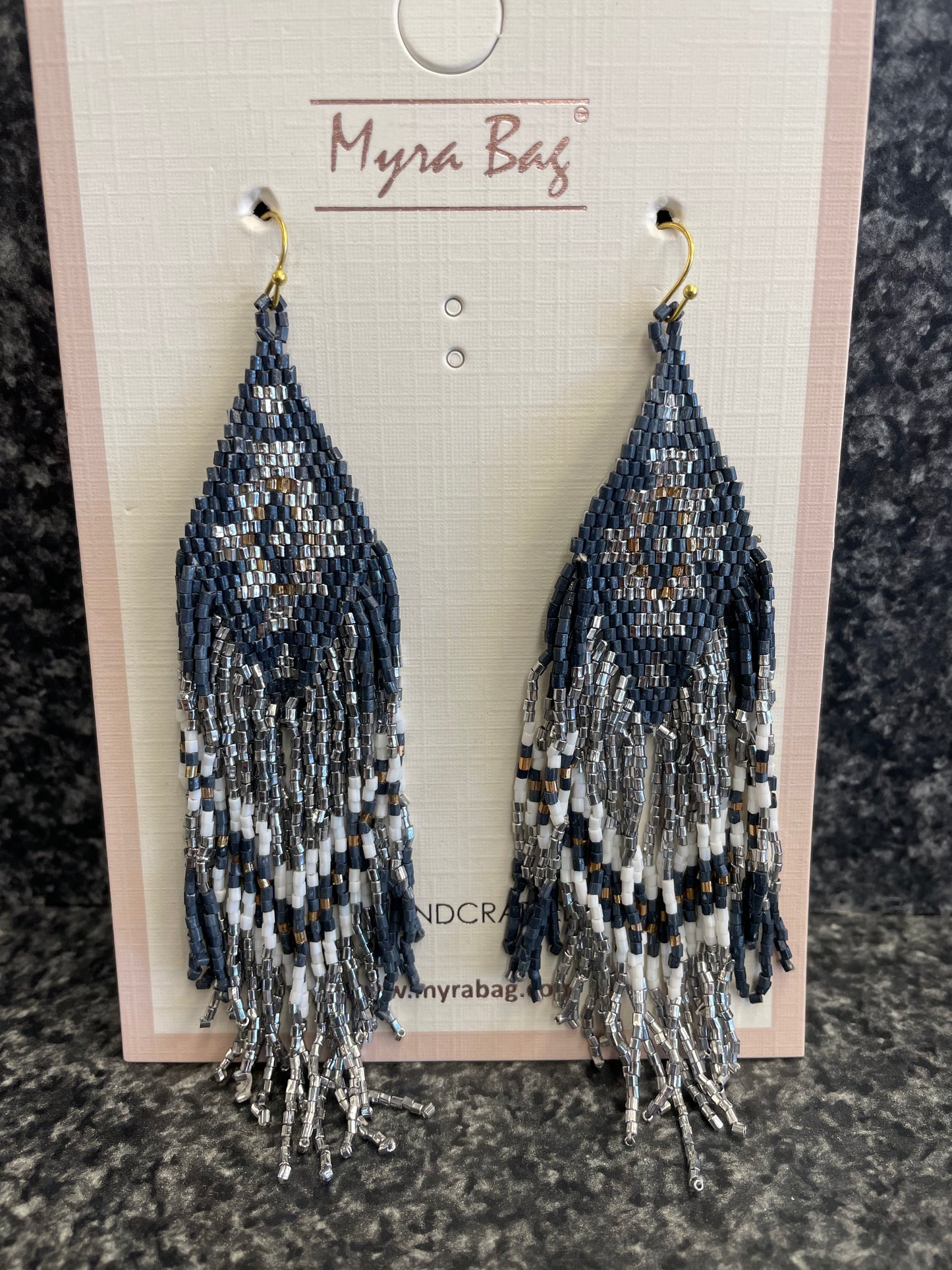 Myra Waterfall  Beaded Earrings