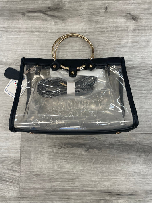 To Go Go Clear With Gold Handle & Shoulder Strap Purse
