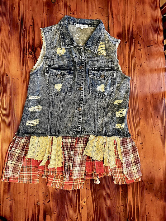 Rare Bird Denim Rip Vest
