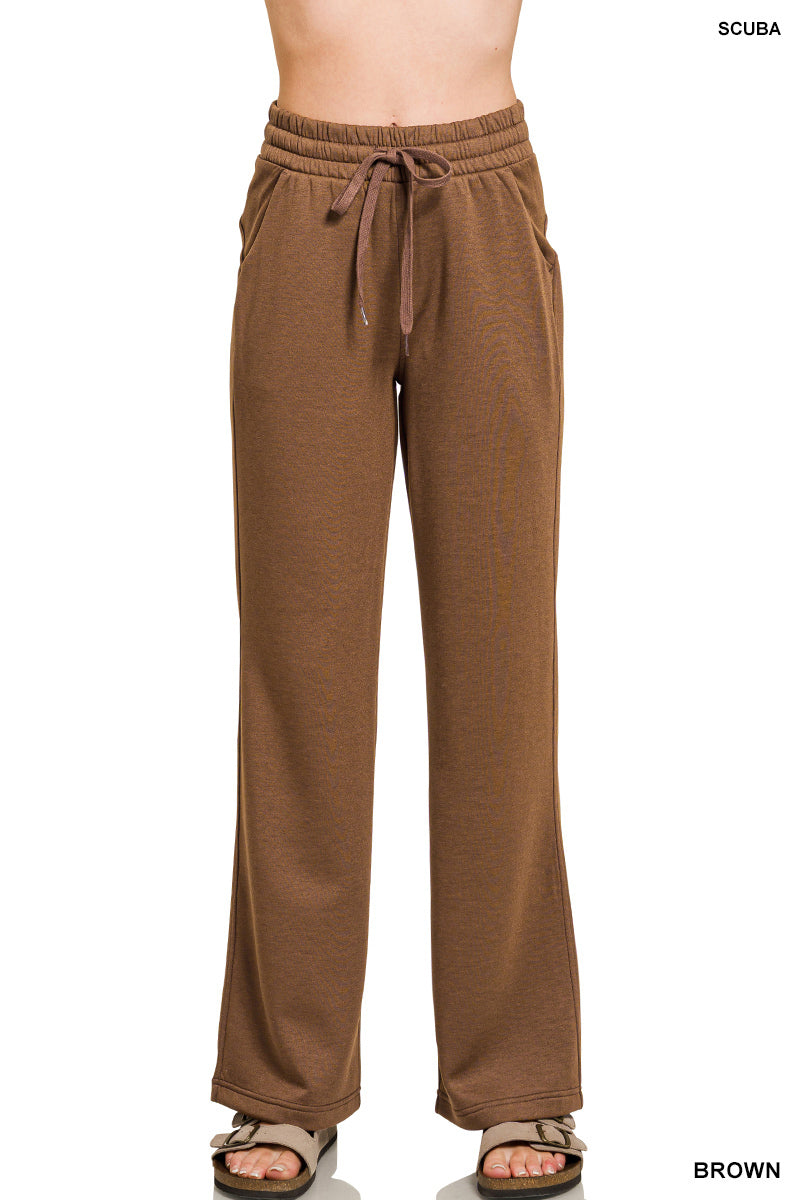 Zenana Scuba Drawstring Pants