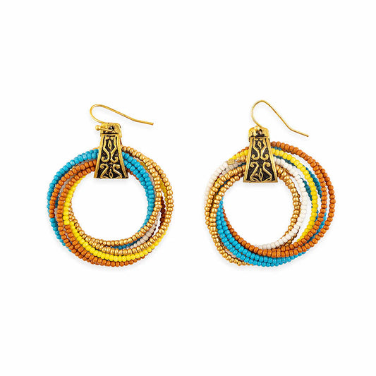 Myra Ribbon Of Life Beaded Earrings