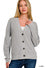 Zenana Drop Shoulder Button Front Cardigan