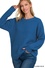 Zenana Hi-Low Round Neck Waffle Sweater