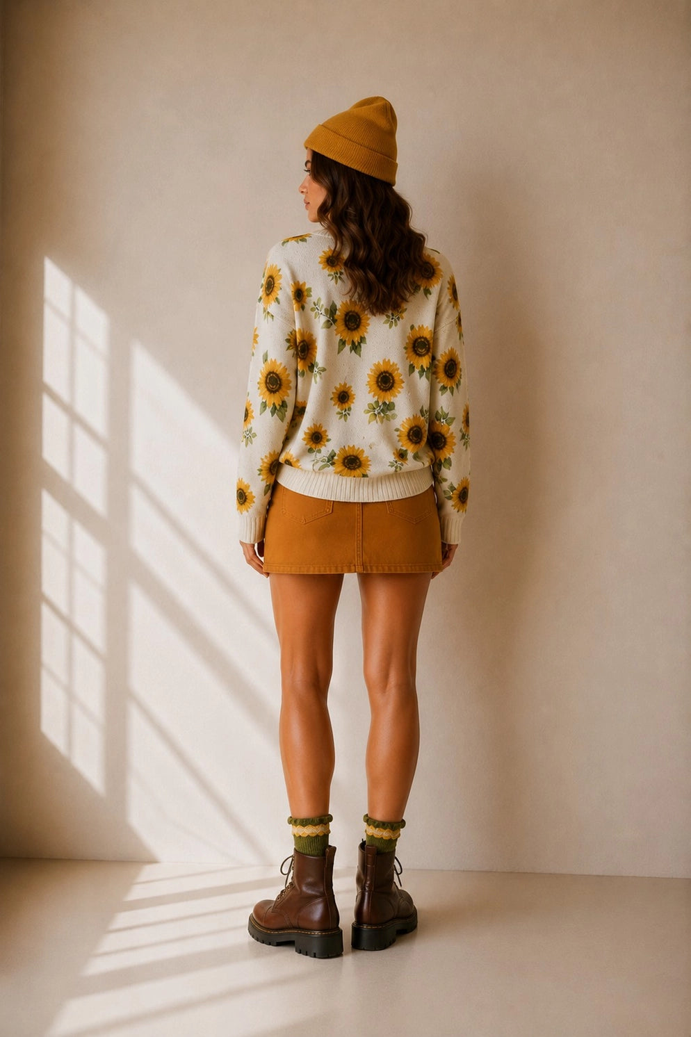 Jade By Jane Sunflower Print Sweater