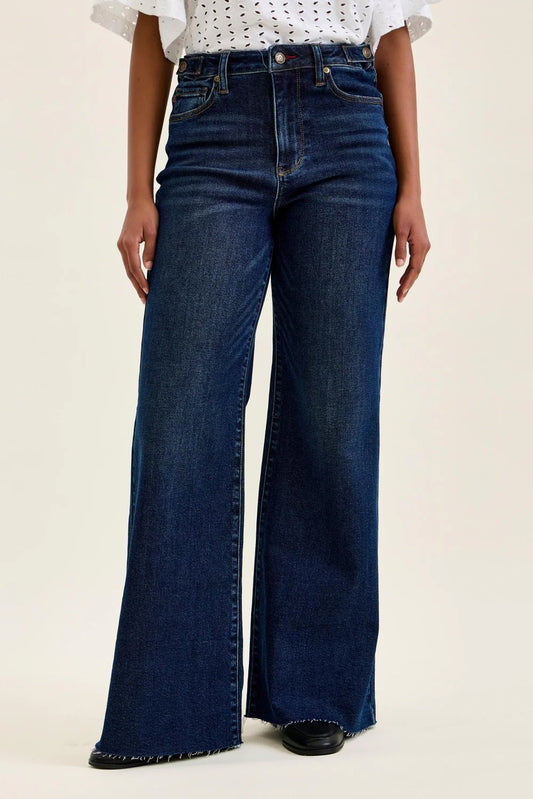 Judy Blue HW Retro Wide W/Adjustable WB Tabs + Raw Hem