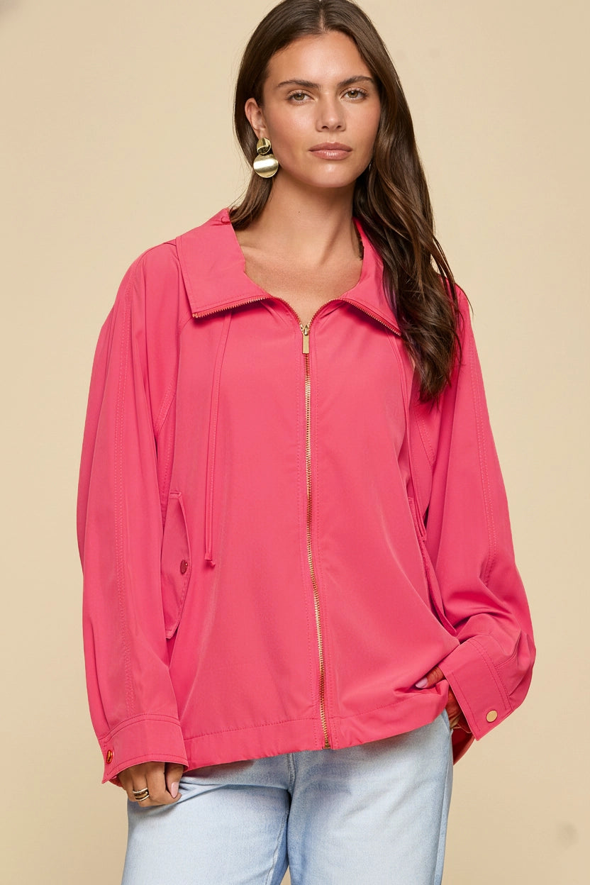 Dear Scarlett Easy A Line Jacket W/Hoodie