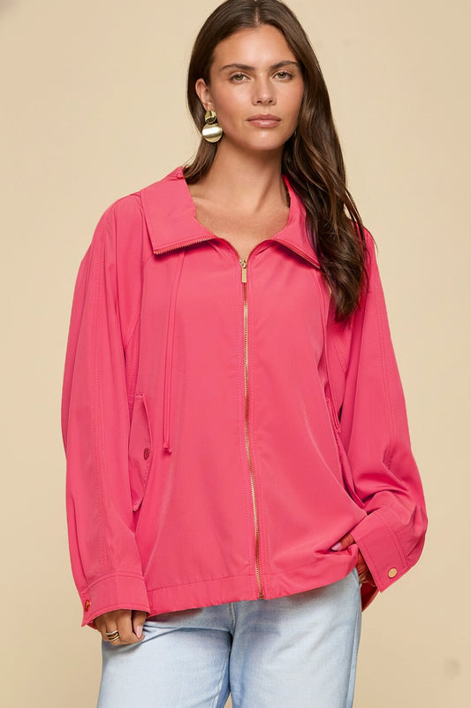 Dear Scarlett Easy A Line Jacket W/Hoodie