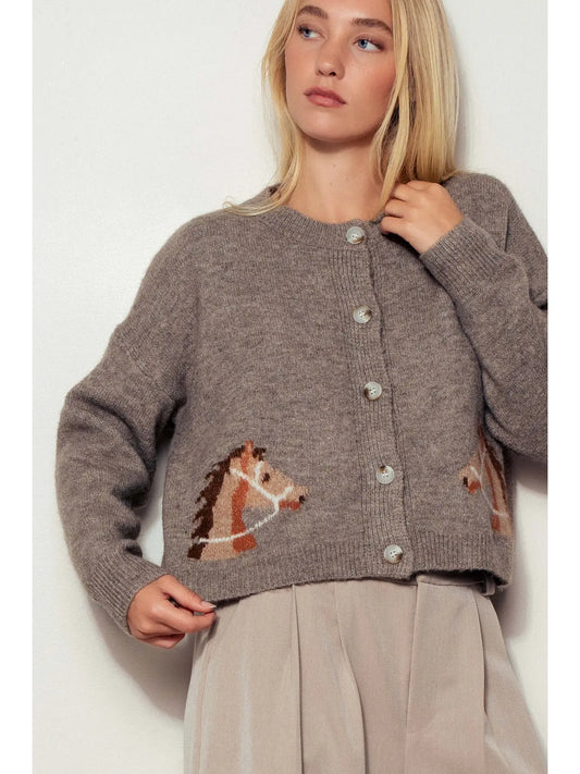 Urban Daizy Western Horse Graphic Cardigan