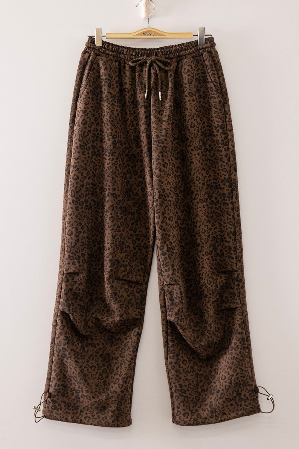 New In Leopard Parachute Pants