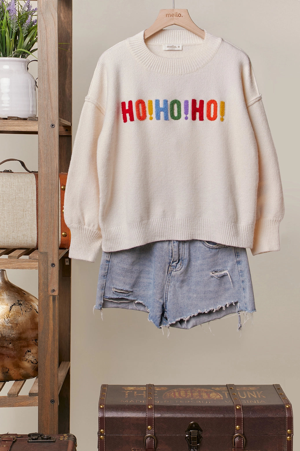 Mello Oversize Ho Ho Christmas Sweater
