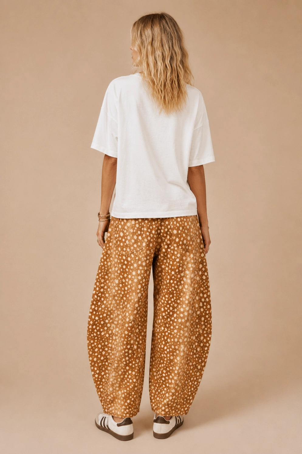 J.NNA Bambi Pattern Barrel Pants