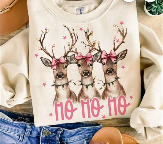 Ho ho ho Reindeer Christmas Sweatshirt