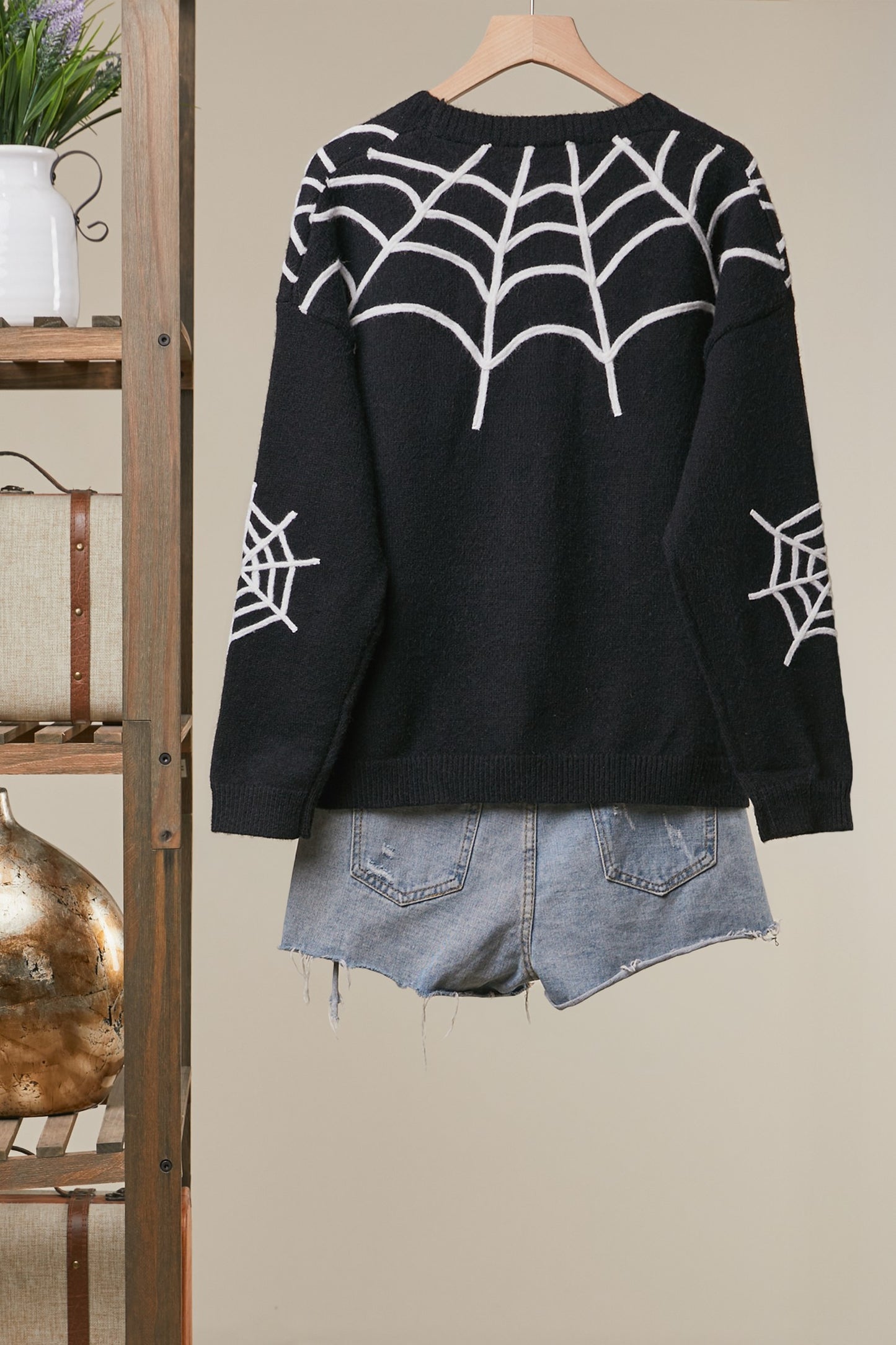 Mello Halloween Spiderweb Cardigan