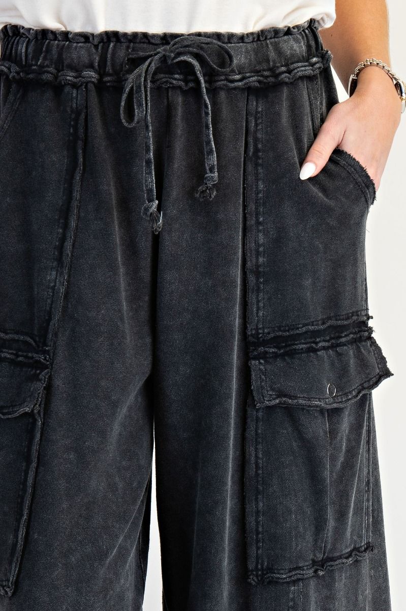 Easel Utility Mineral Washed Cargo Pants