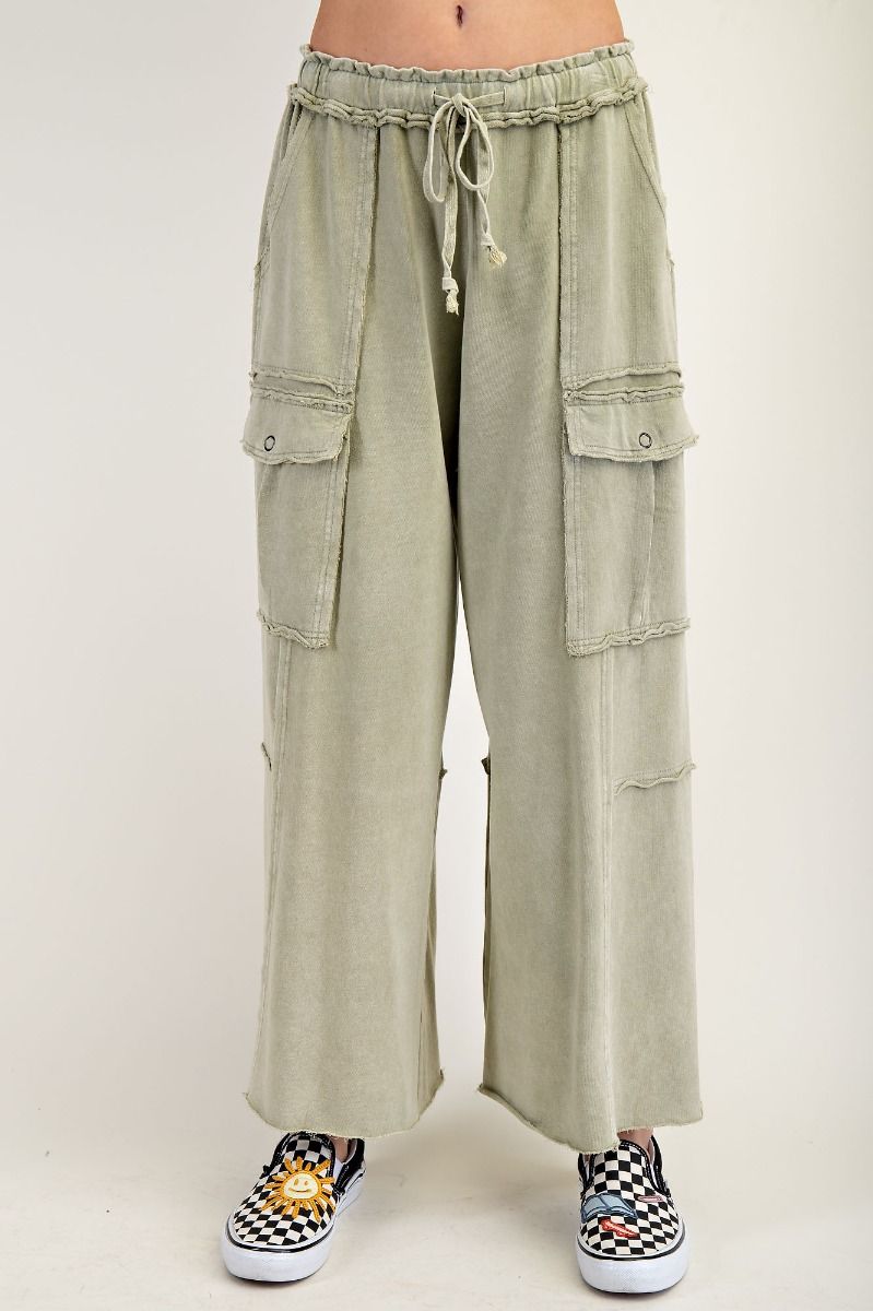 Easel Utility Mineral Washed Cargo Pants