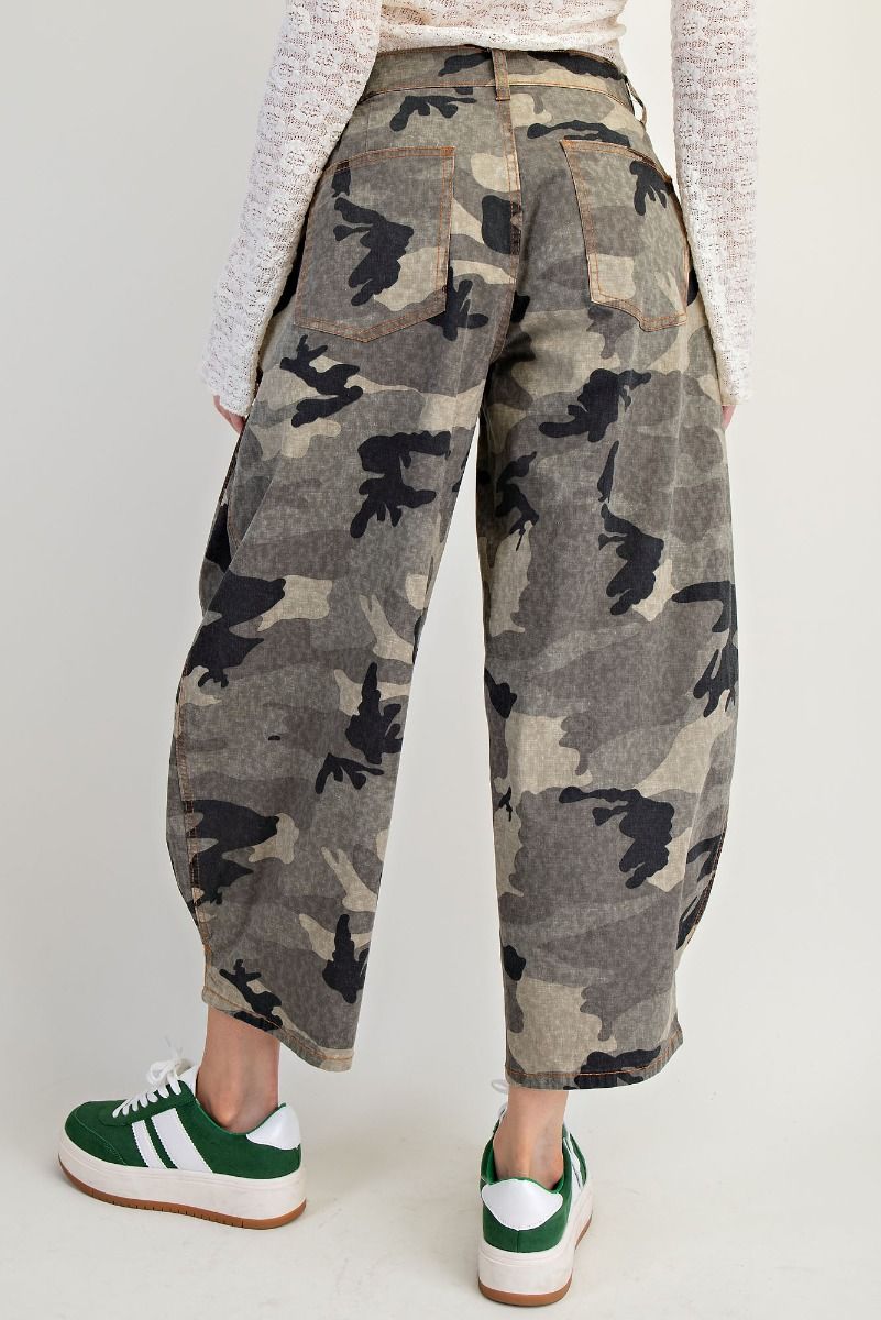 Easel Camo Twill Barrel Pants