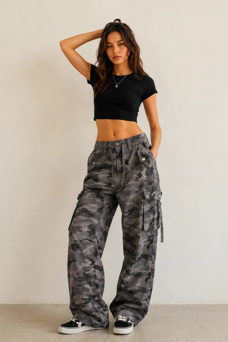 Jade By Jane Desert Camo Utility Cargo Pants
