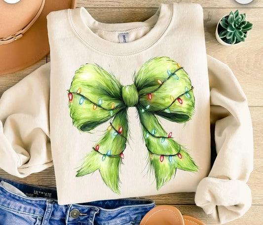 Grinchmas Coquette Bow Sweatshirt