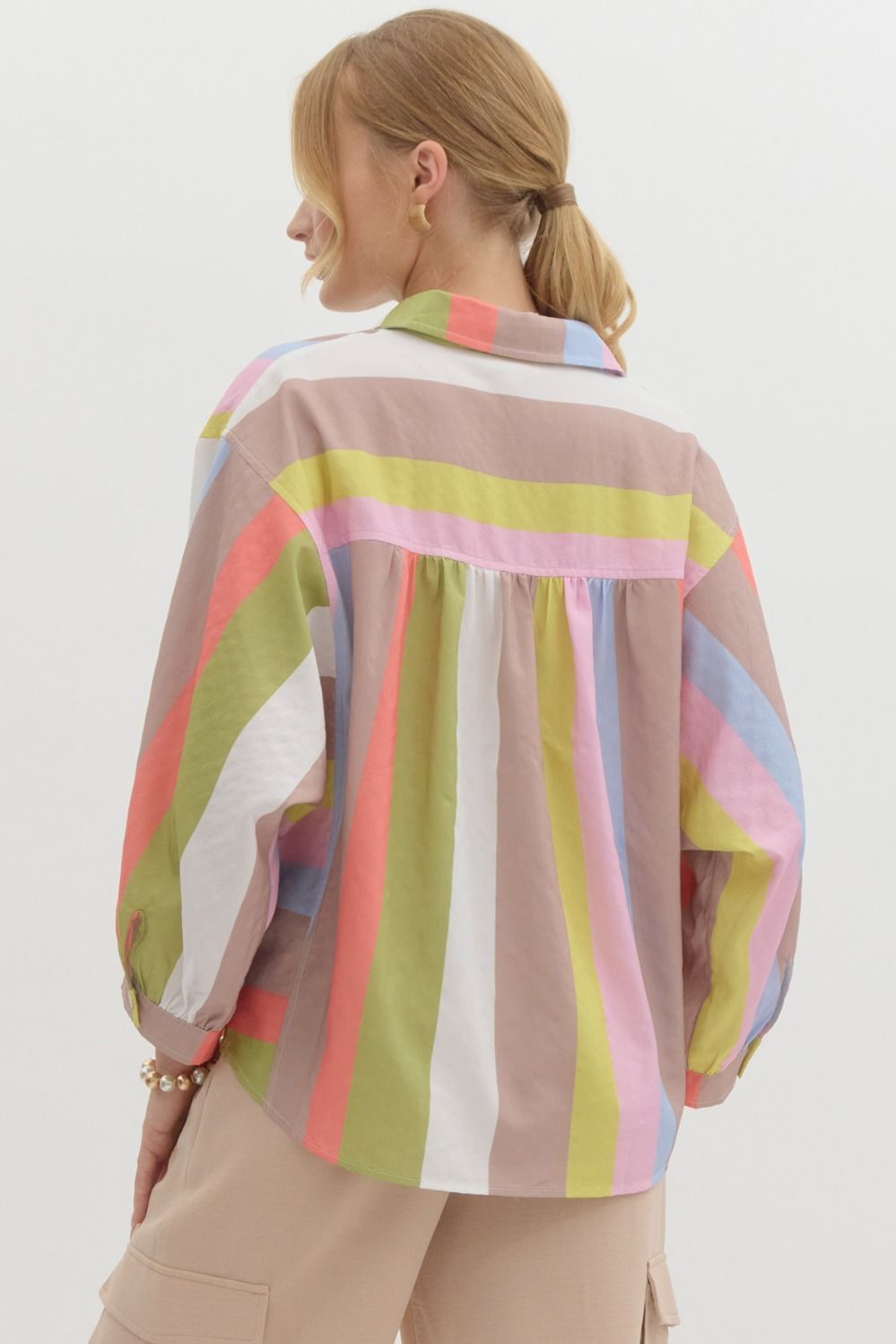 Entro Multicolor Striped Blouse