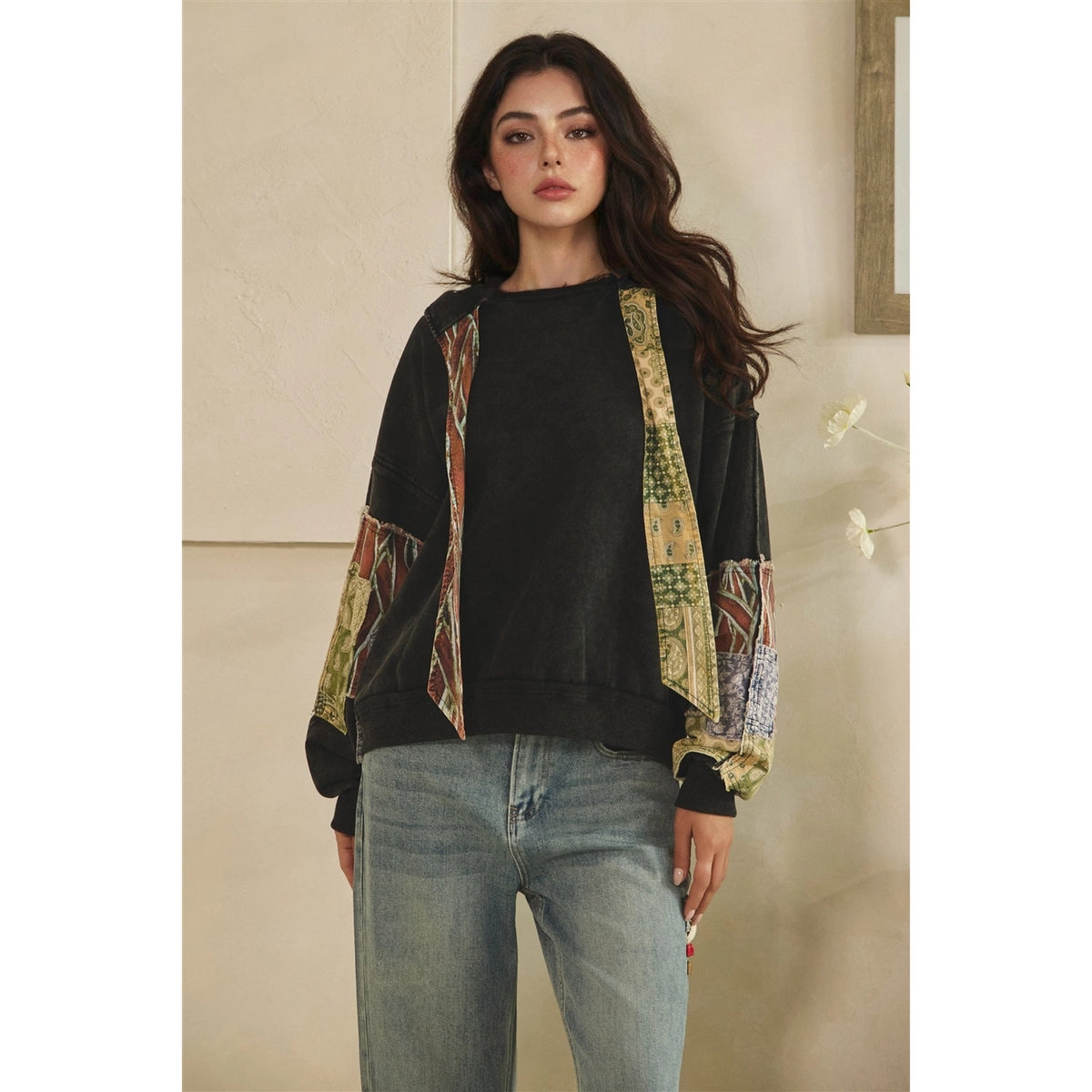 Oli & Hali French Terry Hoodie W/Printed Flat String